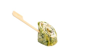 Спаначени пънчета с мус от сирена, мед и орехи